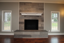 Family room fireplace